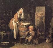 Jean Baptiste Simeon Chardin Women washing clothes France oil painting artist